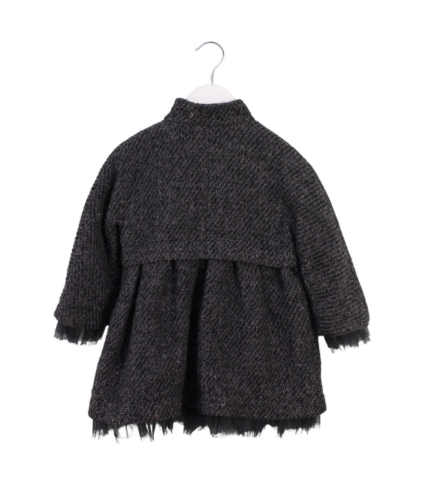 A Grey Coats from I Pinco Pallino in size 2T for girl. (Back View)