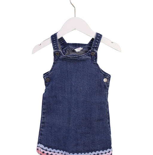 A Blue Overall Dresses from Seed in size 18-24M for girl. (Front View)