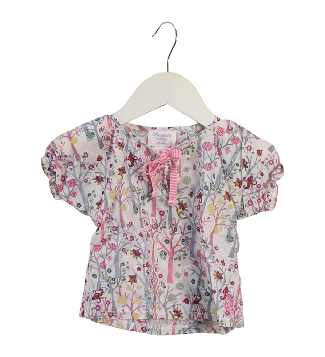 A Multicolour Short Sleeve Tops from Bonnie Baby in size 6-12M for girl. (Front View)