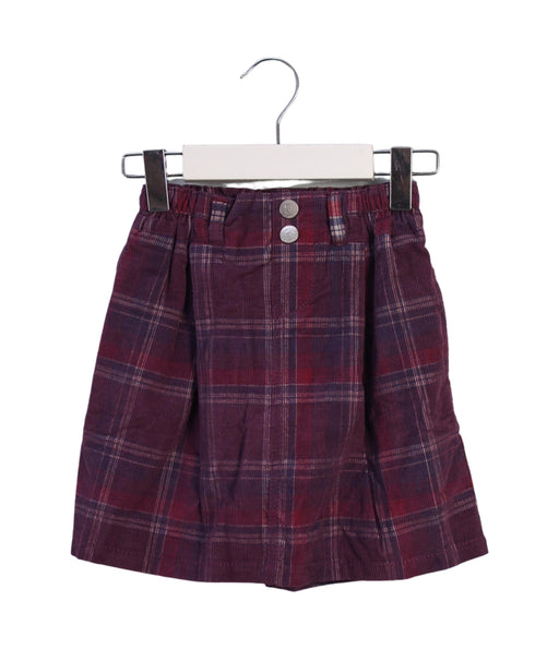A Burgundy Short Skirts from As Know As Ponpoko in size 2T for girl. (Front View)