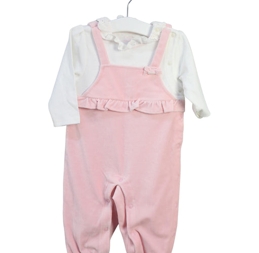 A White Long Sleeve Jumpsuits from Chickeeduck in size 6-12M for girl. (Front View)