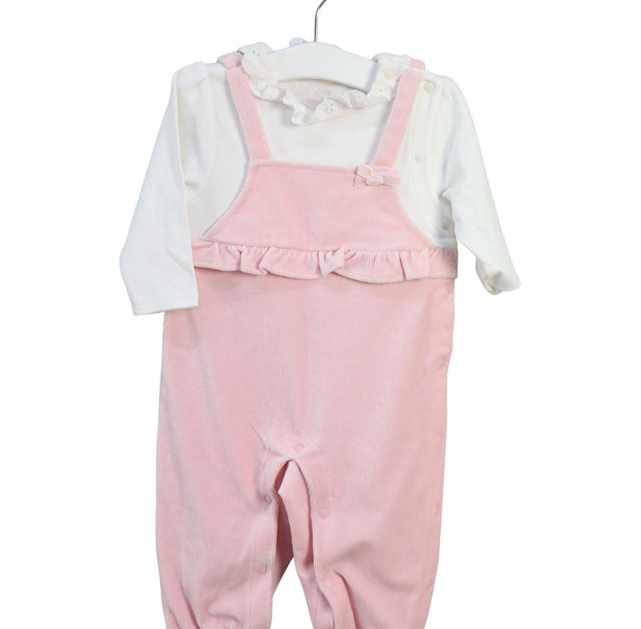 A White Long Sleeve Jumpsuits from Chickeeduck in size 6-12M for girl. (Front View)