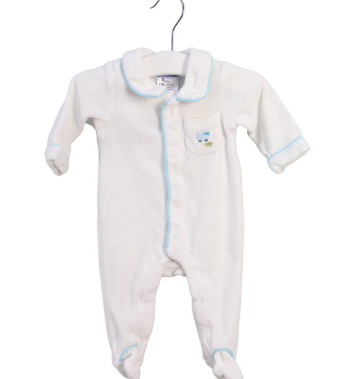 A White Onesies from Jacadi in size 0-3M for neutral. (Front View)