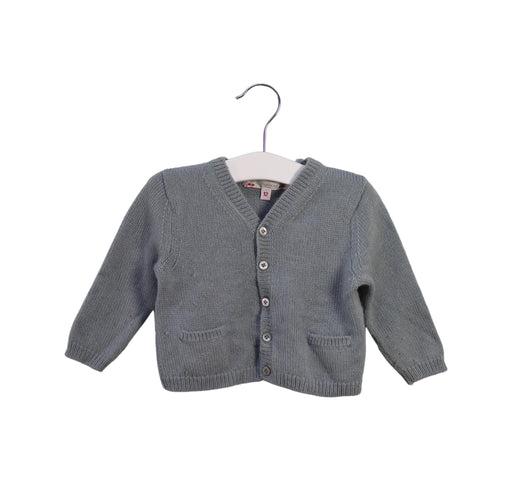 A Grey Cardigans from Bonpoint in size 6-12M for girl. (Front View)