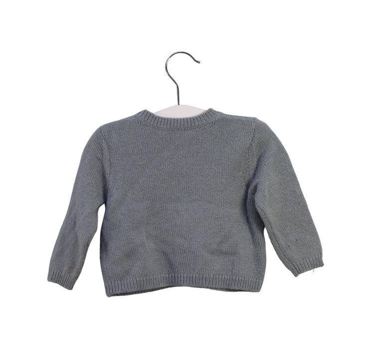 A Grey Cardigans from Bonpoint in size 6-12M for girl. (Back View)