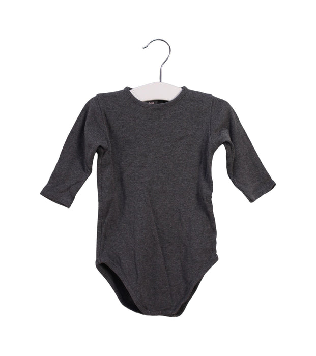 A Black Long Sleeve Bodysuits from Bonpoint in size 12-18M for girl. (Front View)