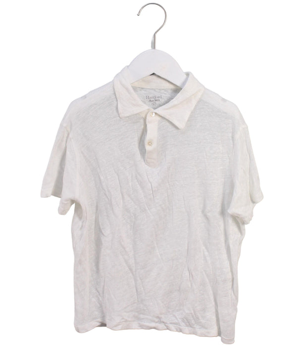 A White Short Sleeve Polos from Hartford in size 6T for boy. (Front View)