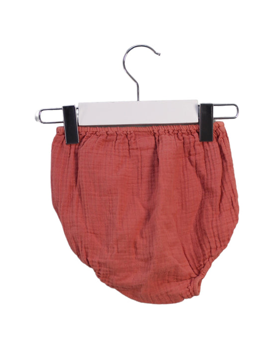 A Burgundy Bloomers from Bonton in size 6-12M for girl. (Back View)