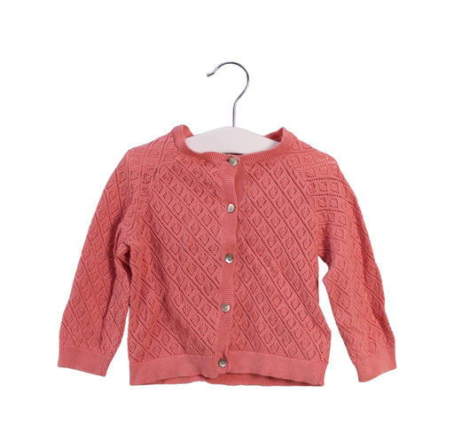 A Peach Cardigans from Bonton in size 12-18M for girl. (Front View)