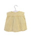 A Yellow Sleeveless Tops from Bonton in size 12-18M for girl. (Back View)