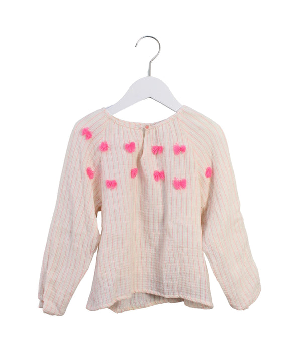 A Ivory Long Sleeve Tops from Louise Misha in size 4T for girl. (Front View)