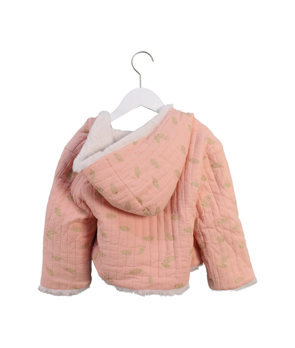 A Peach Lightweight Jackets from Louise Misha in size 4T for girl. (Back View)