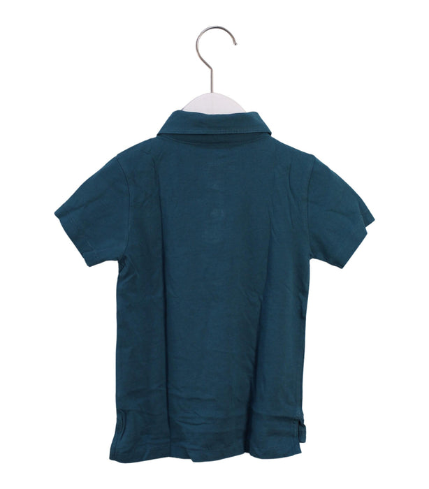 A Green Short Sleeve Polos from Crewcuts in size 3T for boy. (Back View)