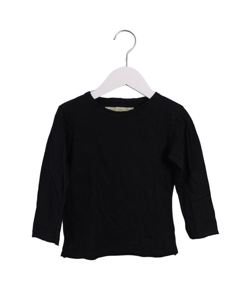 A Black Long Sleeve Tops from Mini Mioche in size 4T for boy. (Front View)