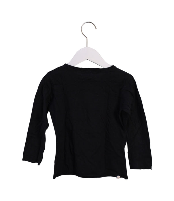 A Black Long Sleeve Tops from Mini Mioche in size 4T for boy. (Back View)