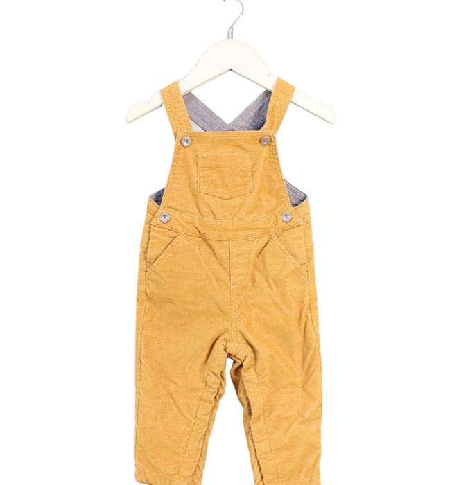 A Yellow Long Overalls from Chicco in size 6-12M for boy. (Front View)