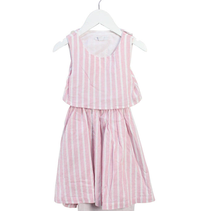 A Pink Sleeveless Dresses from The Little White Company in size 2T for girl. (Front View)