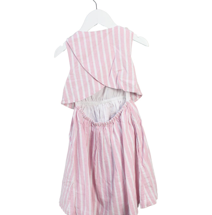 A Pink Sleeveless Dresses from The Little White Company in size 2T for girl. (Back View)