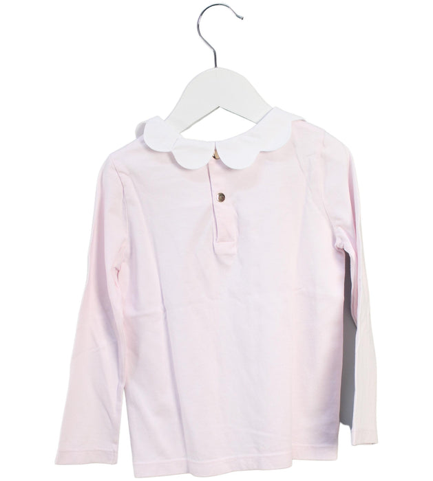 A Pink Long Sleeve Tops from Jacadi in size 3T for girl. (Back View)