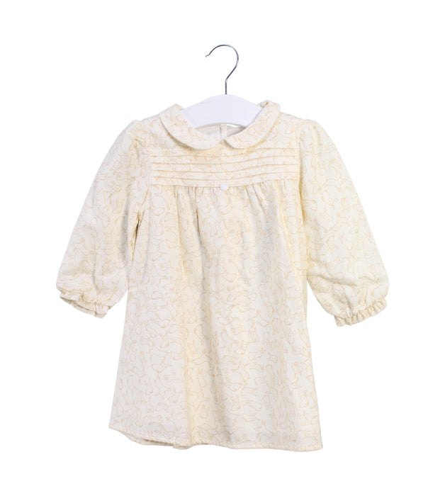 A Ivory Long Sleeve Dresses from Wedoble in size 18-24M for girl. (Front View)