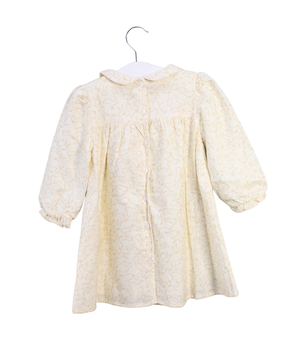 A Ivory Long Sleeve Dresses from Wedoble in size 18-24M for girl. (Back View)