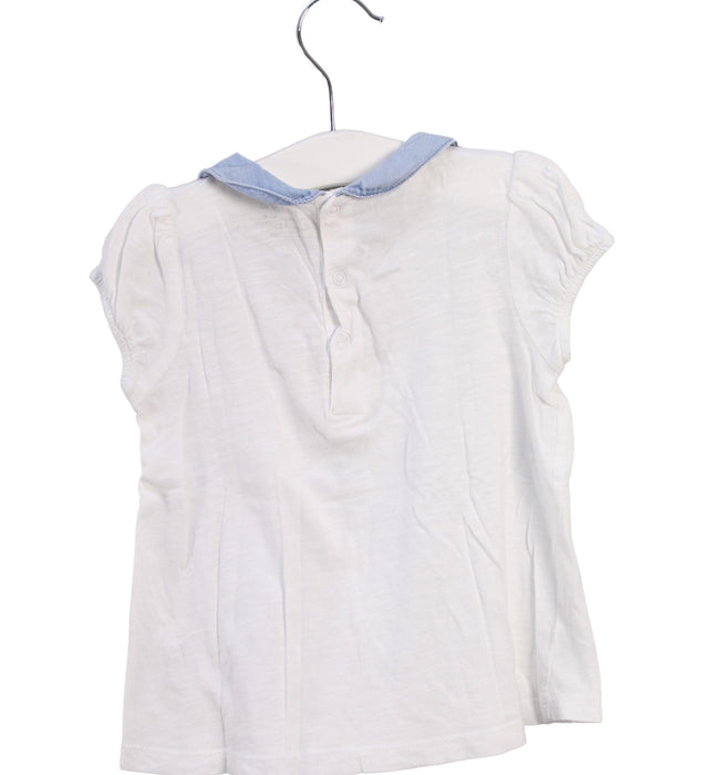 A White Short Sleeve Tops from Bout'Chou in size 18-24M for girl. (Back View)