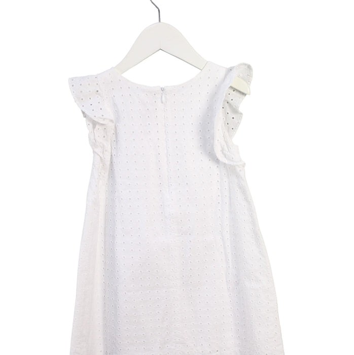 A White Sleeveless Dresses from Jacadi in size 4T for girl. (Back View)