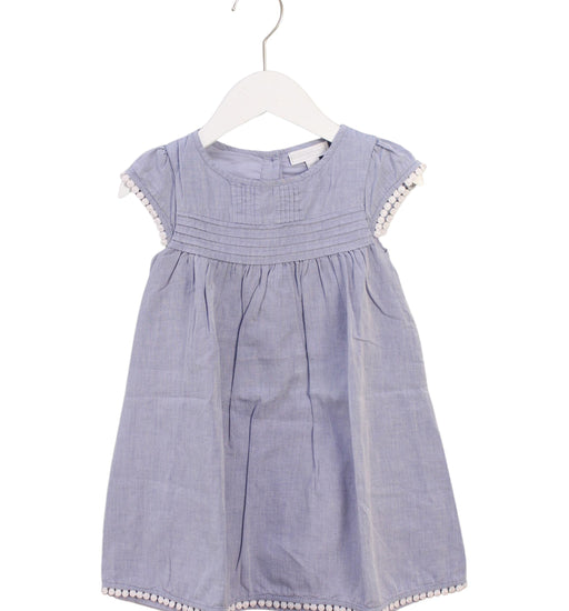 A Blue Short Sleeve Dresses from The Little White Company in size 2T for girl. (Front View)