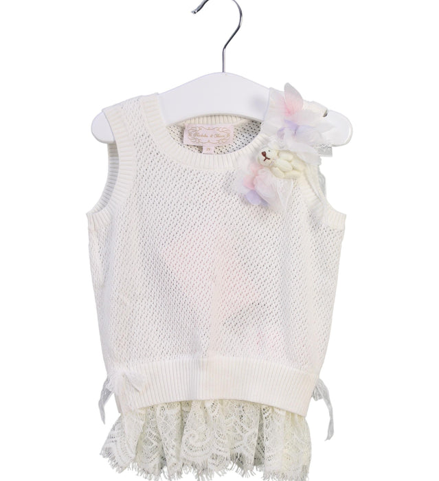 A White Sleeveless Tops from Nicholas & Bears in size 2T for girl. (Front View)