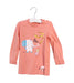 A Pink Long Sleeve Tops from Organic Mom in size 3T for girl. (Front View)