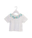 A White Short Sleeve Tops from Gingersnaps in size 6T for girl. (Front View)