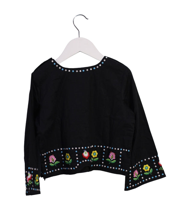 A Black Long Sleeve Tops from Baby Shelter in size 3T for girl. (Back View)