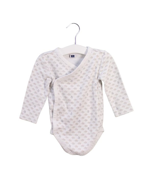 A White Long Sleeve Bodysuits from Janie & Jack in size 12-18M for neutral. (Front View)