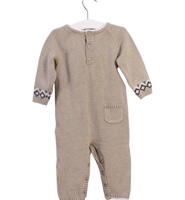 A Brown Long Sleeve Jumpsuits from Janie & Jack in size 12-18M for neutral. (Back View)