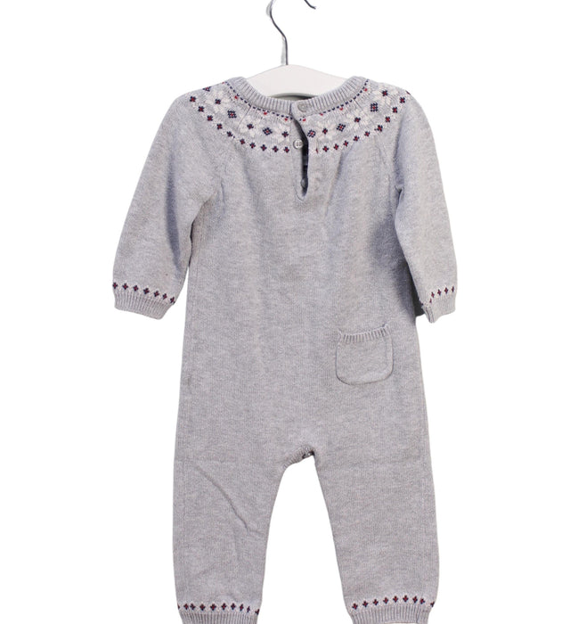 A Grey Long Sleeve Jumpsuits from Janie & Jack in size 12-18M for neutral. (Back View)