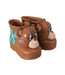 A Brown Rain Boots from Mini Melissa Jeremy Scott in size 12-18M for boy. (Front View)