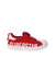 A Red Sneakers from Adidas in size 3T for girl. (Back View)