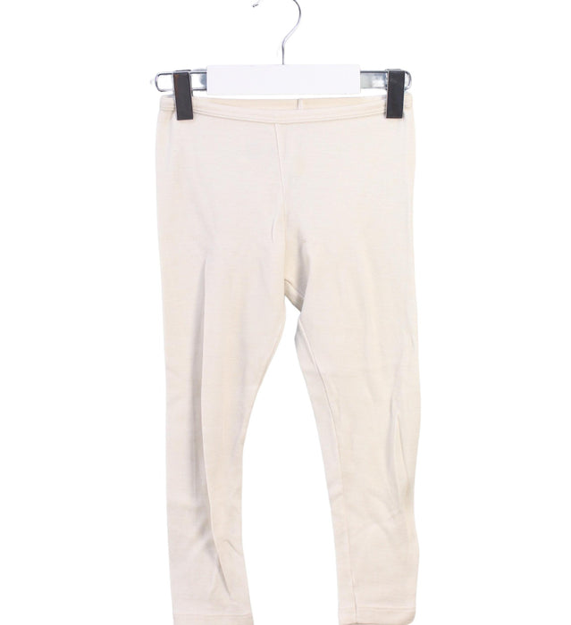 A Ivory Leggings from Petit Bateau in size 4T for girl. (Front View)