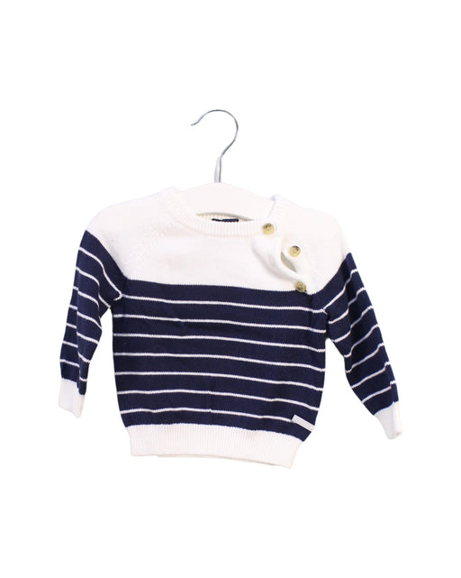 A Navy Knit Sweaters from Janie & Jack in size 6-12M for boy. (Front View)