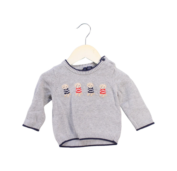 A Grey Knit Sweaters from Janie & Jack in size 6-12M for boy. (Front View)