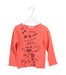 A Pink Long Sleeve Tops from Bonpoint in size 4T for girl. (Front View)