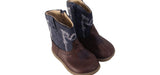 A Blue Casual Boots from Baxter in size 18-24M for girl. (Front View)