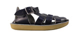 A Navy Sandals from Sun-San in size 18-24M for girl. (Back View)