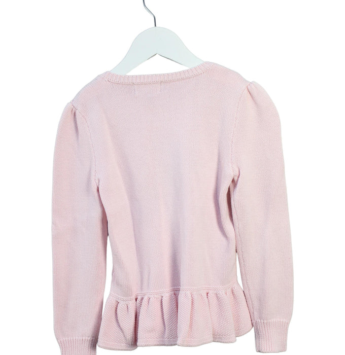 A Pink Knit Sweaters from Polo Ralph Lauren in size 5T for girl. (Back View)