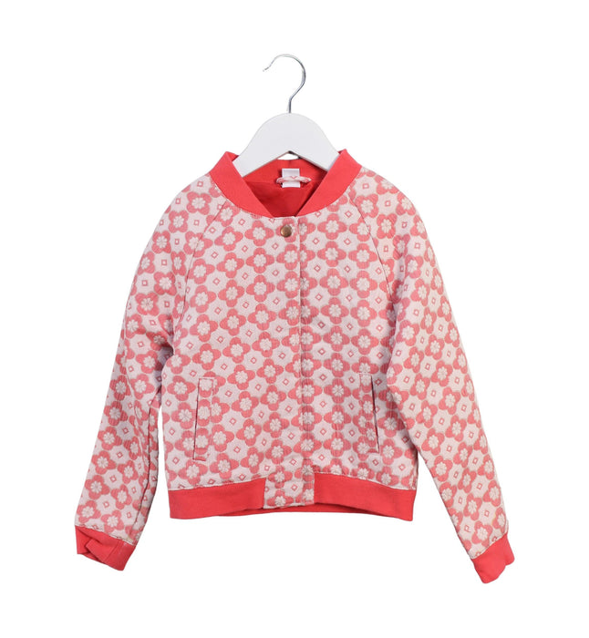 A Pink Lightweight Jackets from Janie & Jack in size 5T for girl. (Front View)