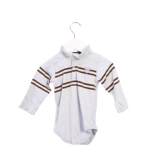 A Blue Long Sleeve Bodysuits from Jacadi in size 12-18M for boy. (Front View)