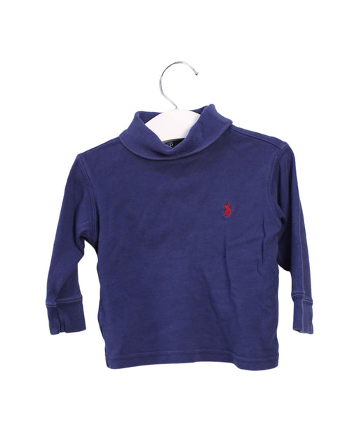 A Blue Long Sleeve Tops from Polo Ralph Lauren in size 6-12M for boy. (Front View)