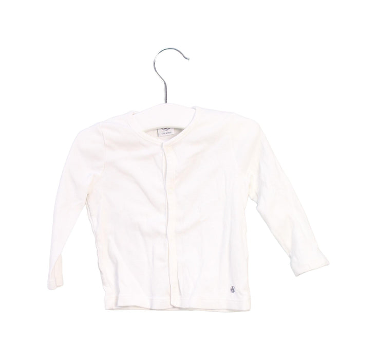 A White Long Sleeve Tops from Petit Bateau in size 6-12M for boy. (Front View)