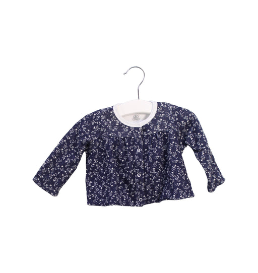 A Navy Cardigans from Petit Bateau in size 0-3M for girl. (Front View)