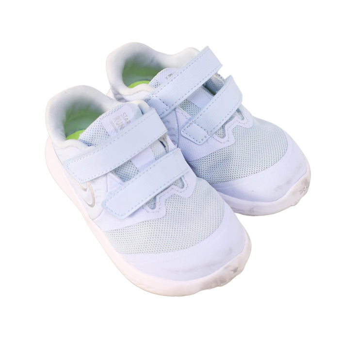 A Blue Sneakers from Nike in size 3T for girl. (Front View)